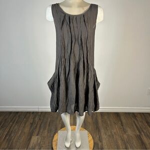 Glam and Fame Elegant Charcoal Sleeveless Mini Dress S